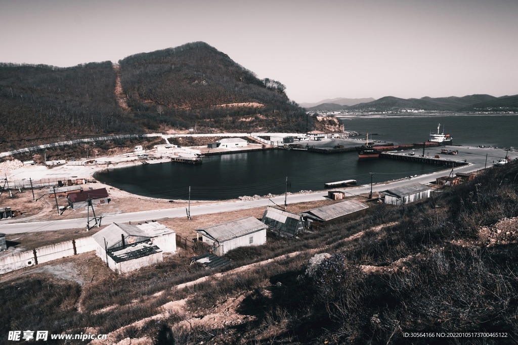 暗调城市建筑旅游背景素材