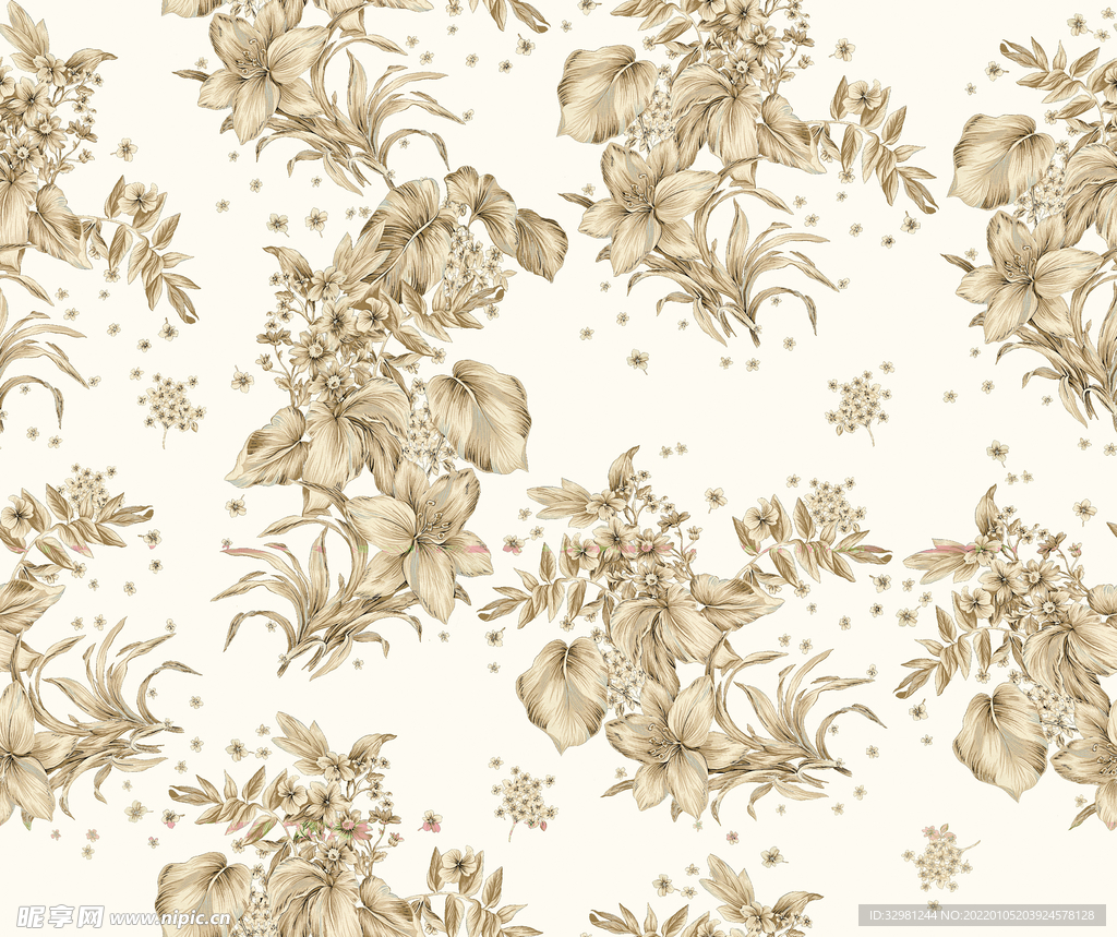 大牌 拼接花 链条 乱花 民族