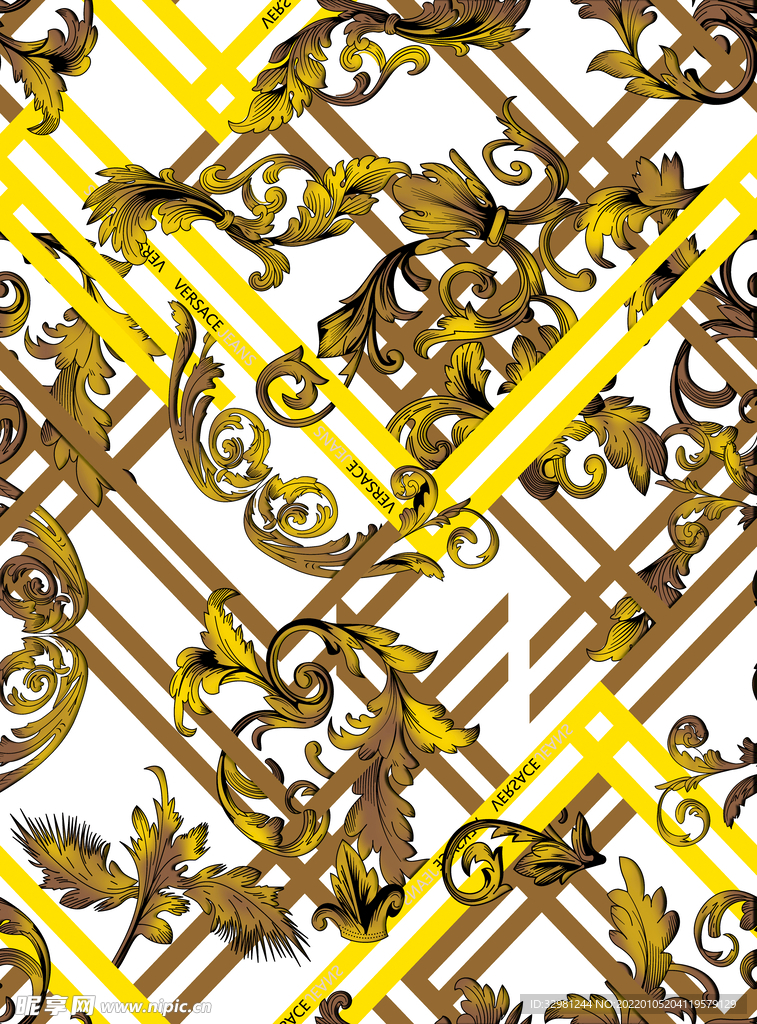 大牌 拼接花 链条