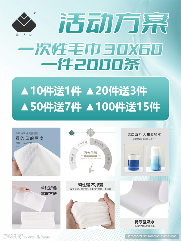 一次性毛巾海报