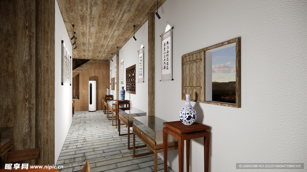 老房子改造展厅效果图