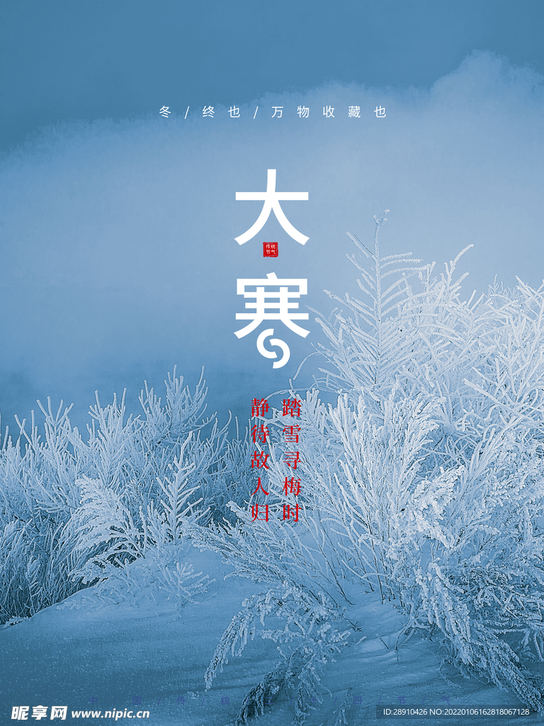 大寒节气海报