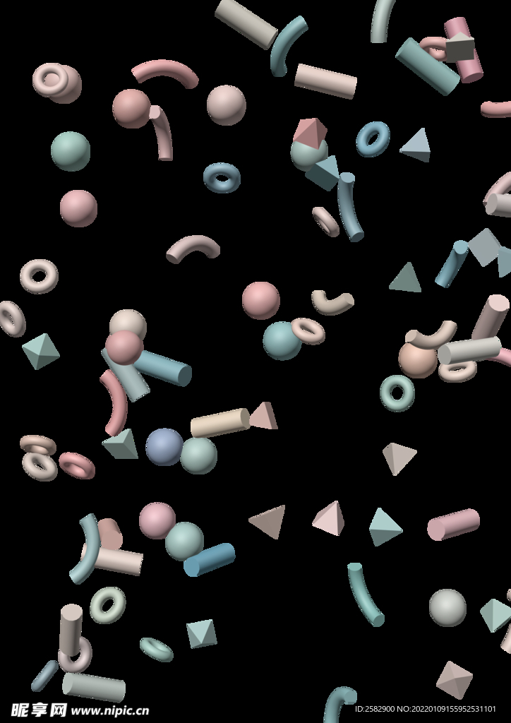 彩色几何图形PNG素材