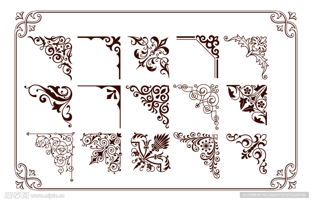 简约欧式花纹边框