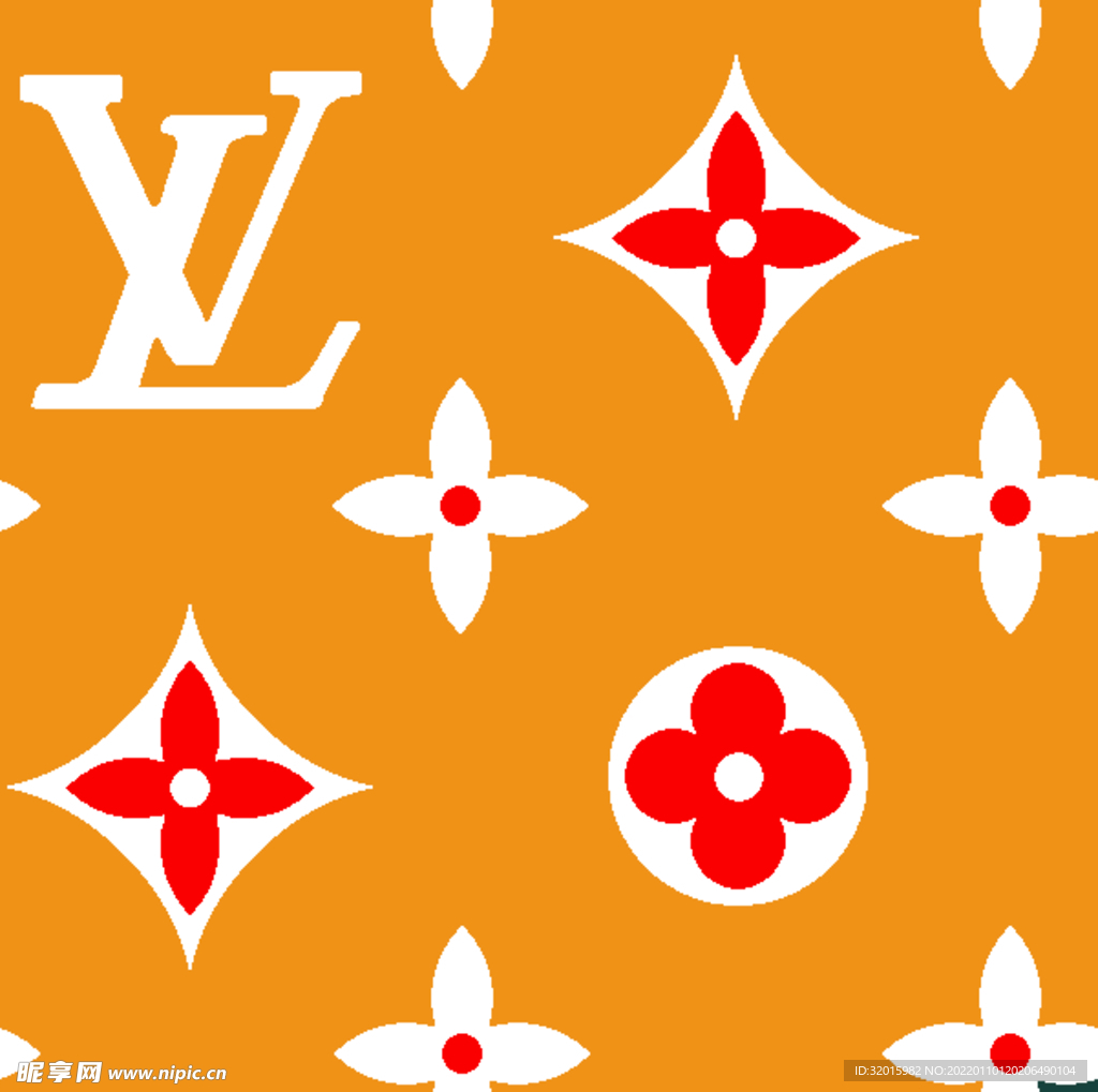 大牌花型 LV 印花图