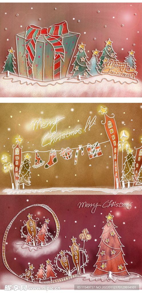 圣诞节漫画素材