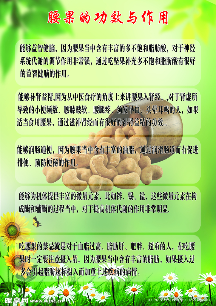 腰果的功效与作用