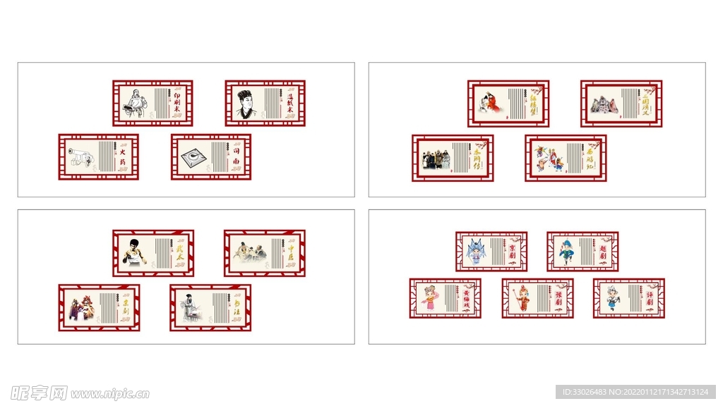 四大发明四大名著挂图