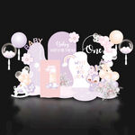 粉紫色兔子宝宝宴