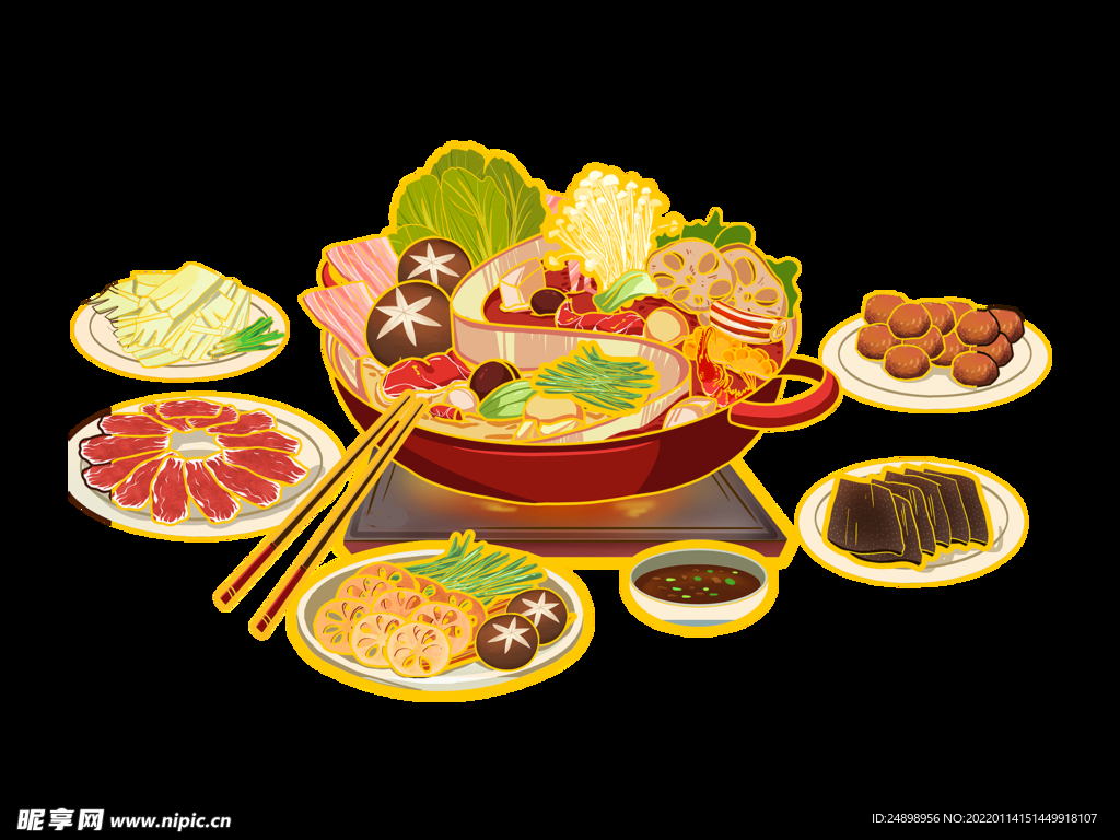 透明底火锅图片