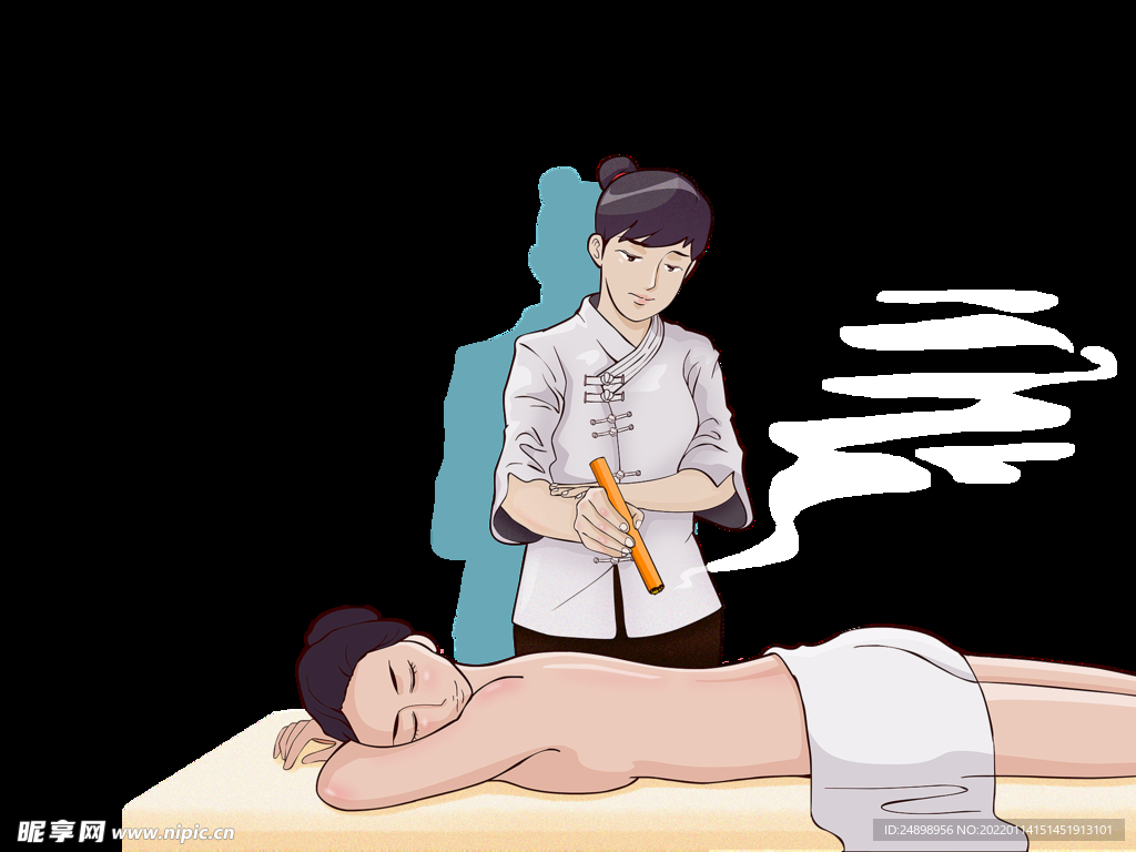 透明底艾灸图片