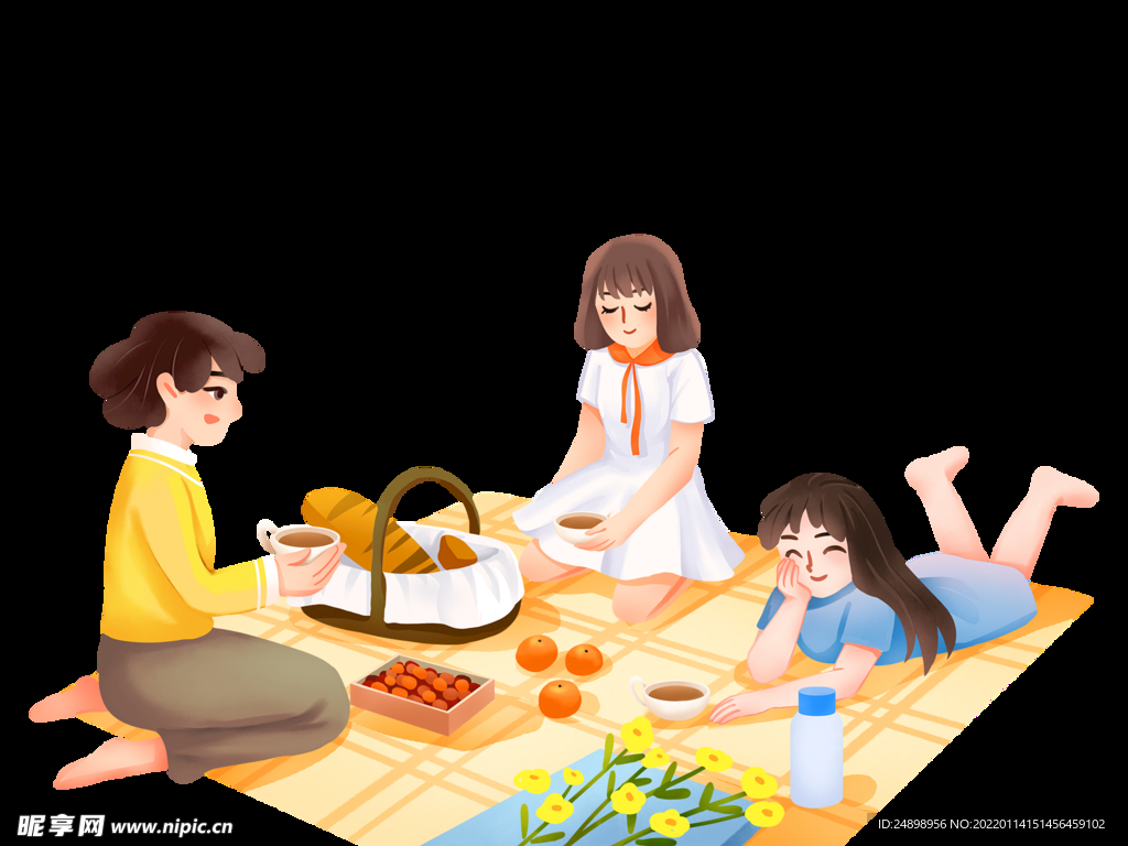 透明底野餐图片
