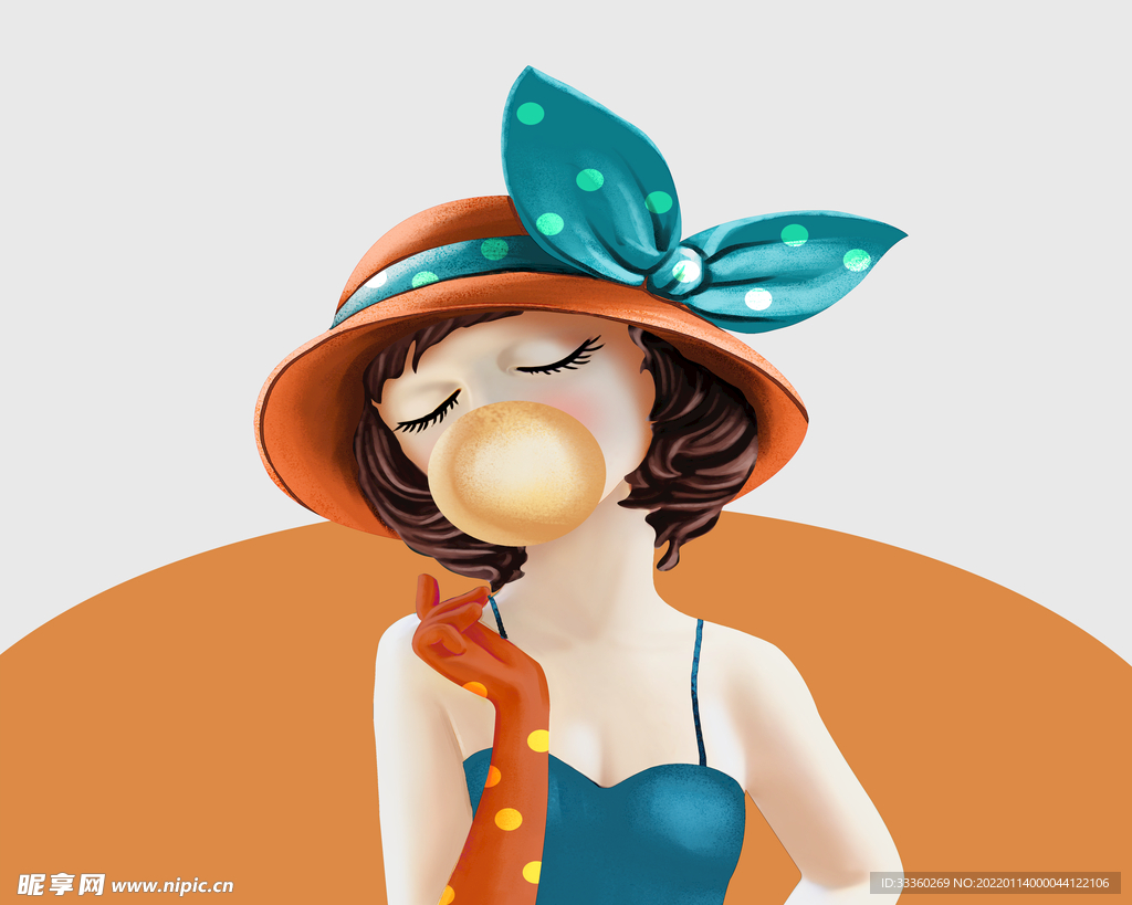 泡泡女孩电表箱装饰画