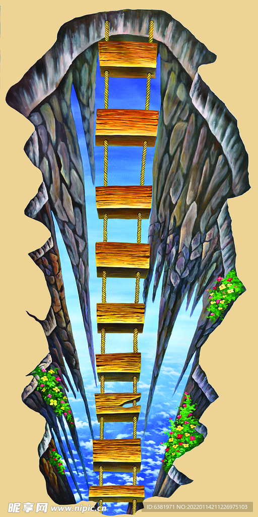 3D地贴3D立体地贴3D吊桥惊