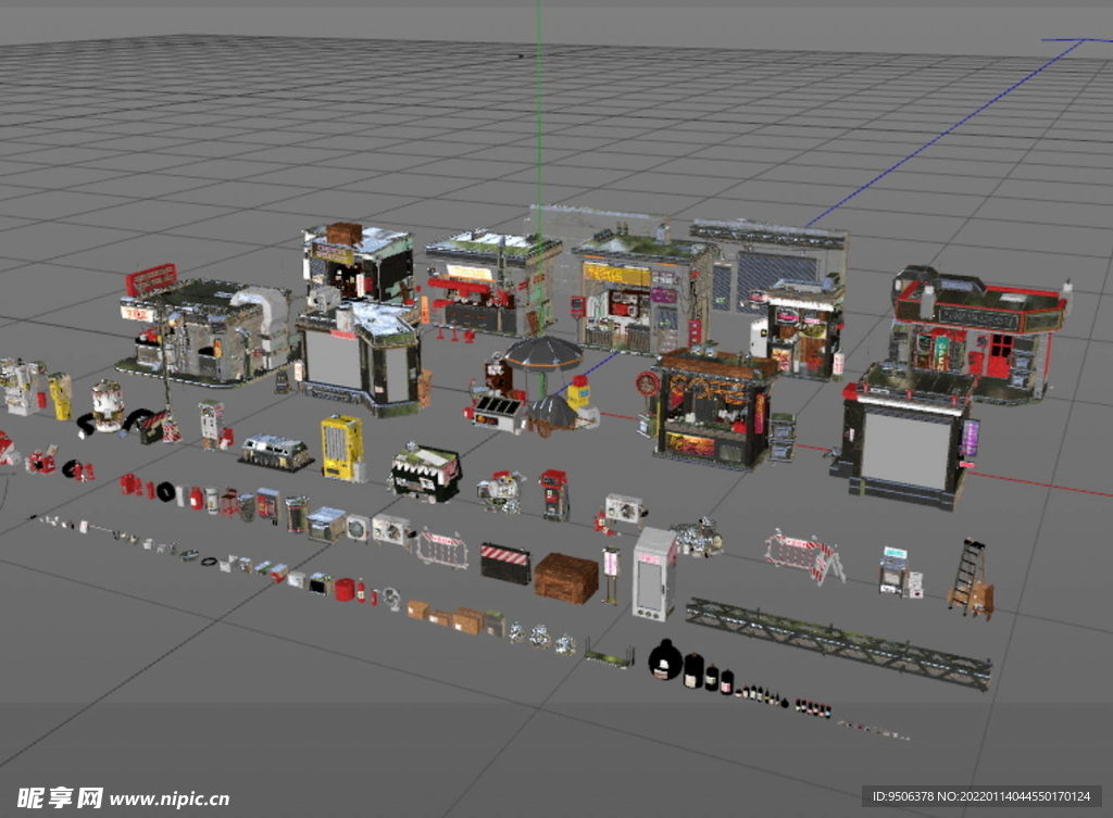 3D C4D 模型 建筑 赛博