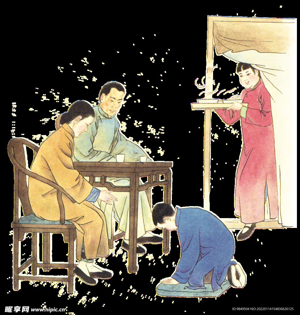  传统文化PNG  传统手工 