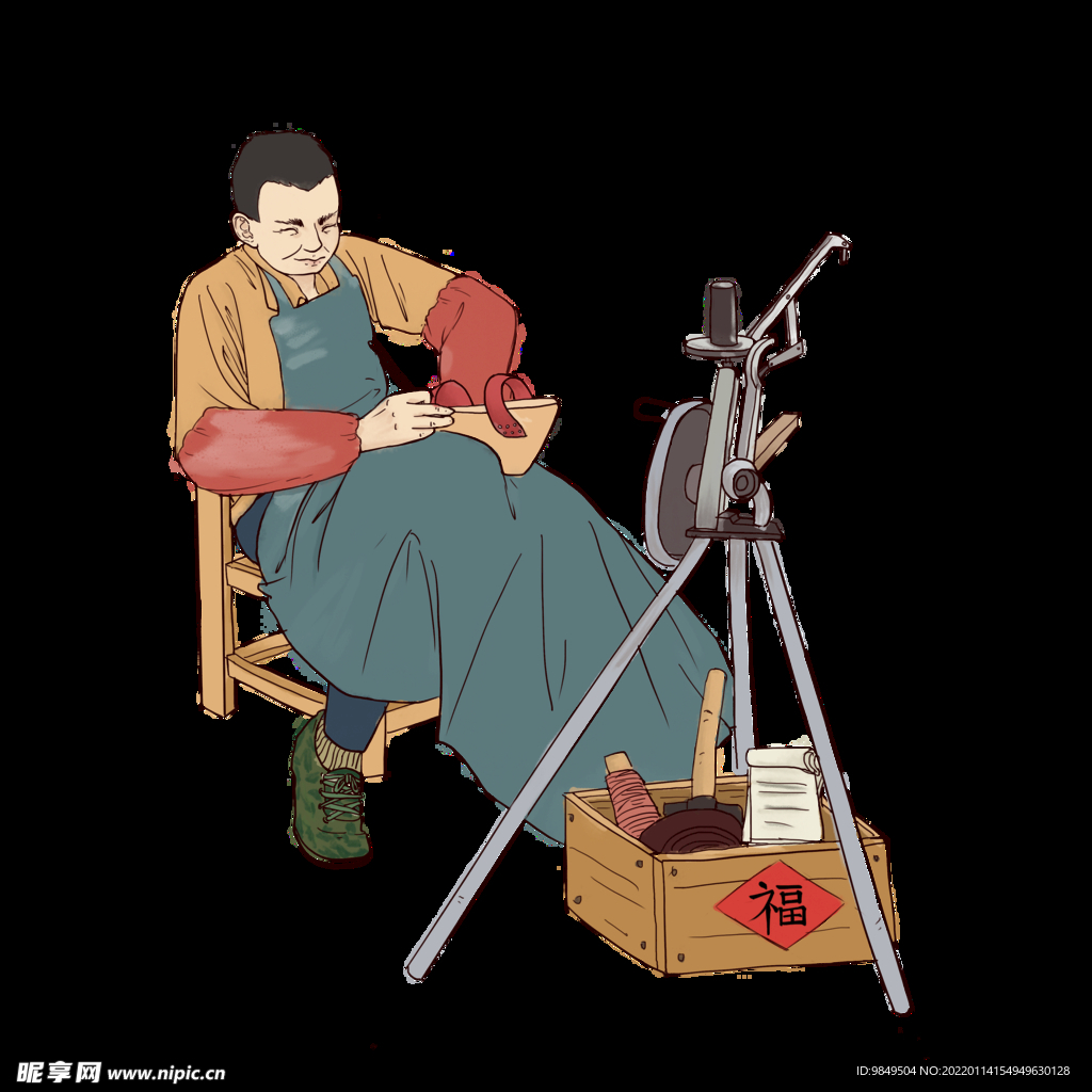  传统文化PNG  传统手工 