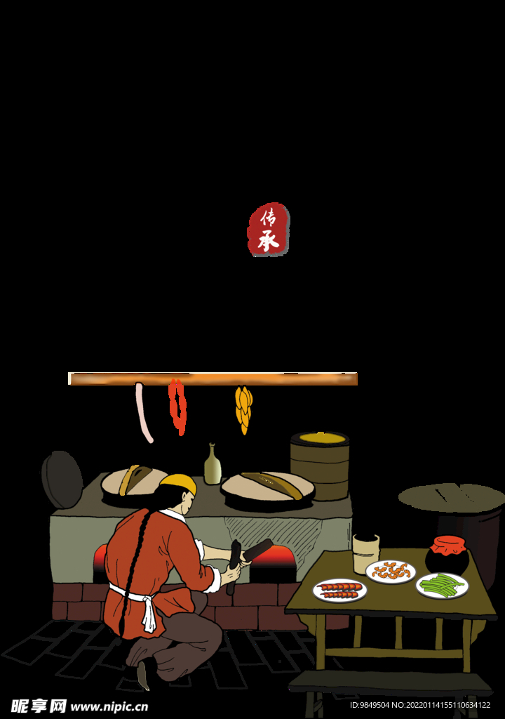  传统文化PNG  传统手工 