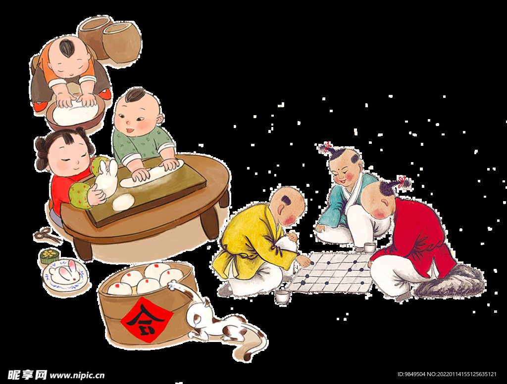  传统文化PNG  传统手工 