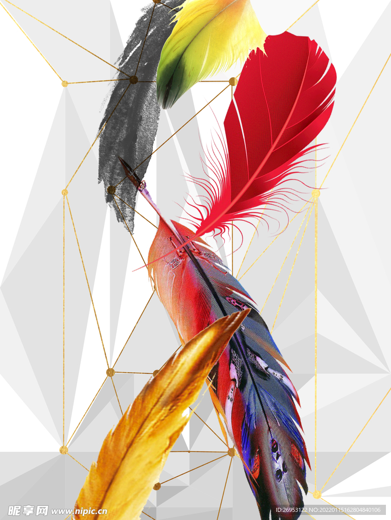 羽毛简约风装饰画