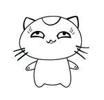 线条猫咪   