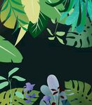绿植丛封面插画设计