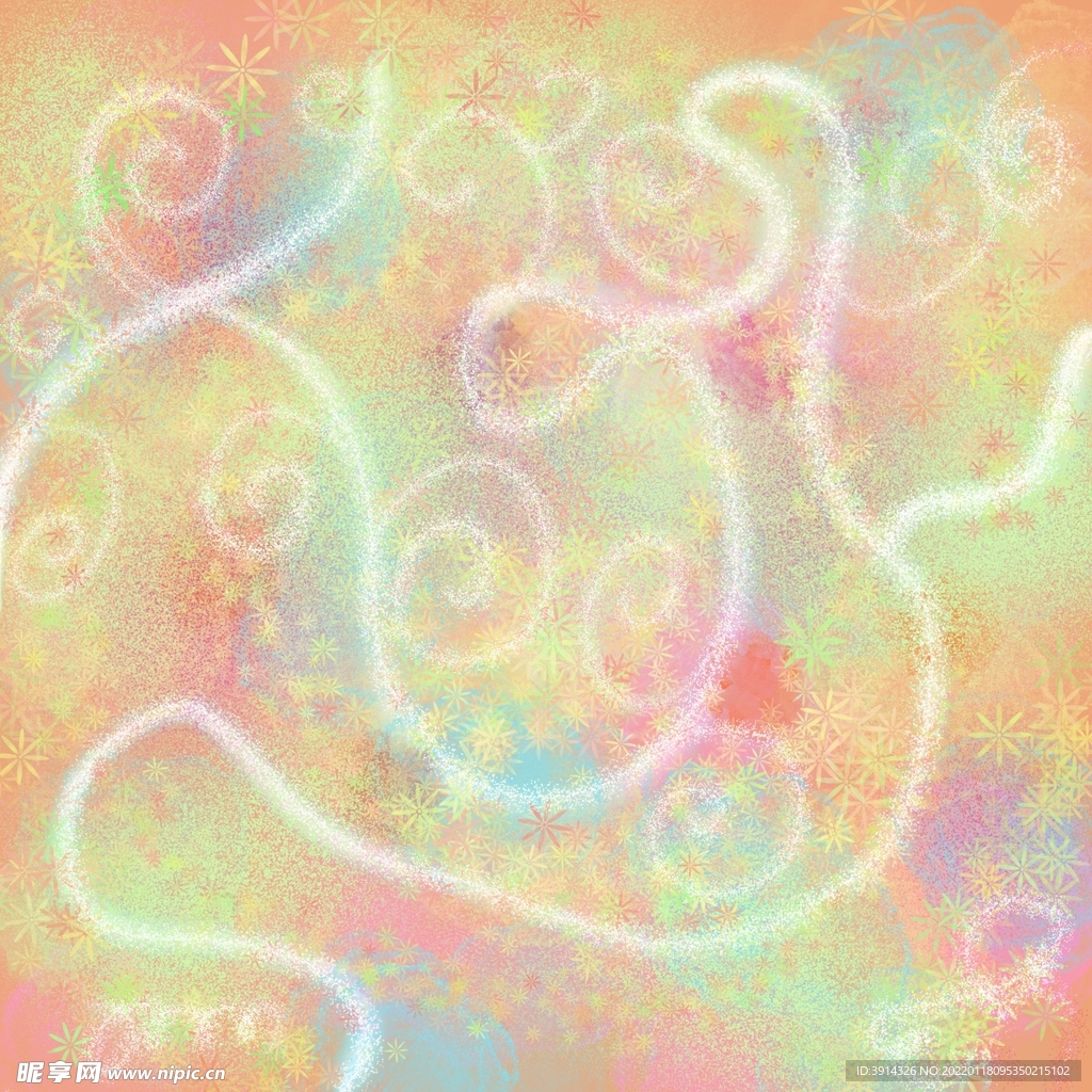 底纹炫彩朦胧梦幻碎花