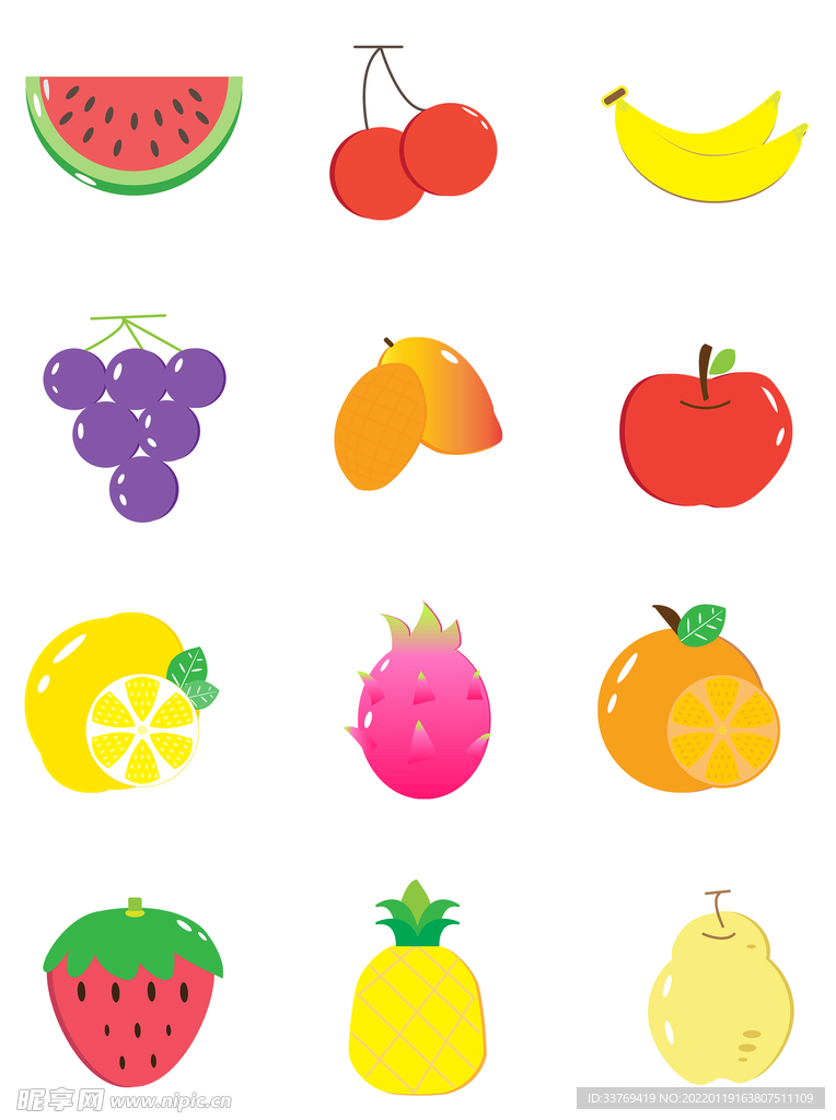 卡通水果