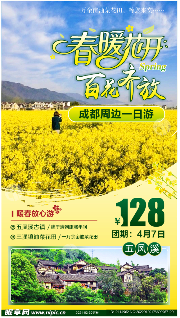 油菜花一日游海报