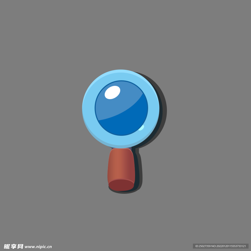 卡通放大镜图标