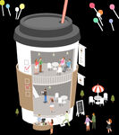 咖啡杯人物图片