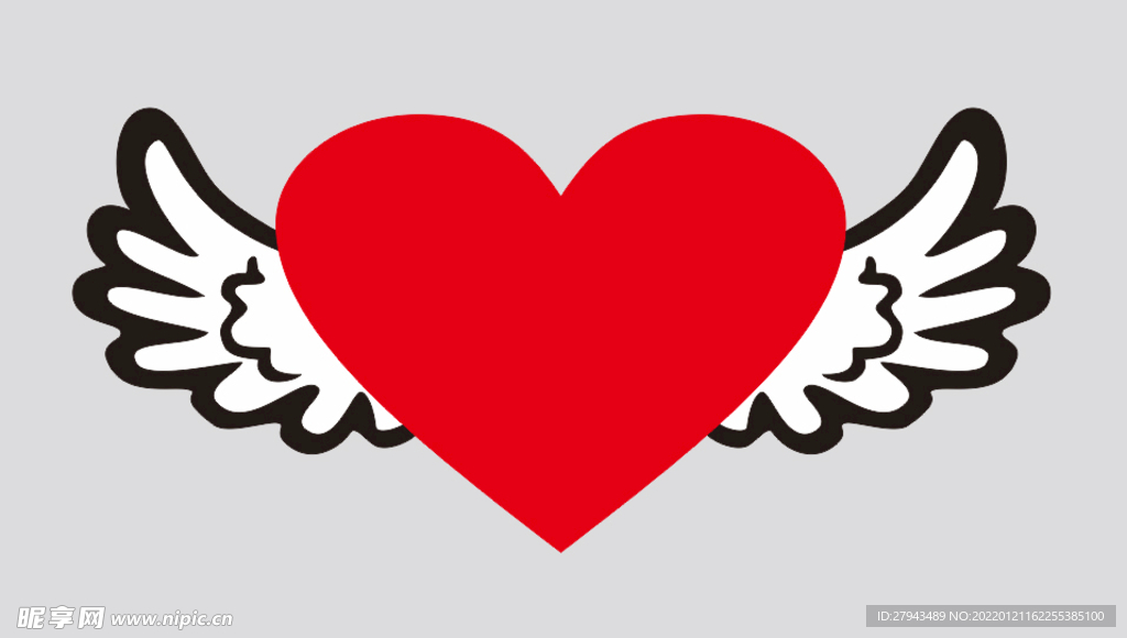 爱心翅膀