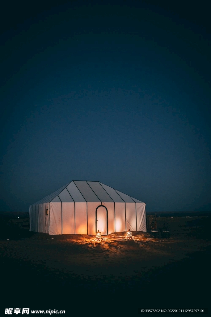 帐篷夜晚背景图