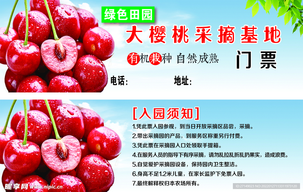 樱桃采摘门票