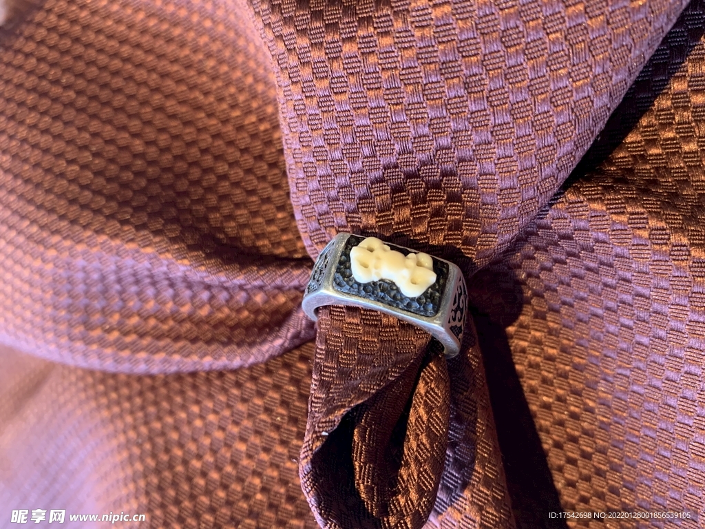 手工雕刻降魔杵银戒四