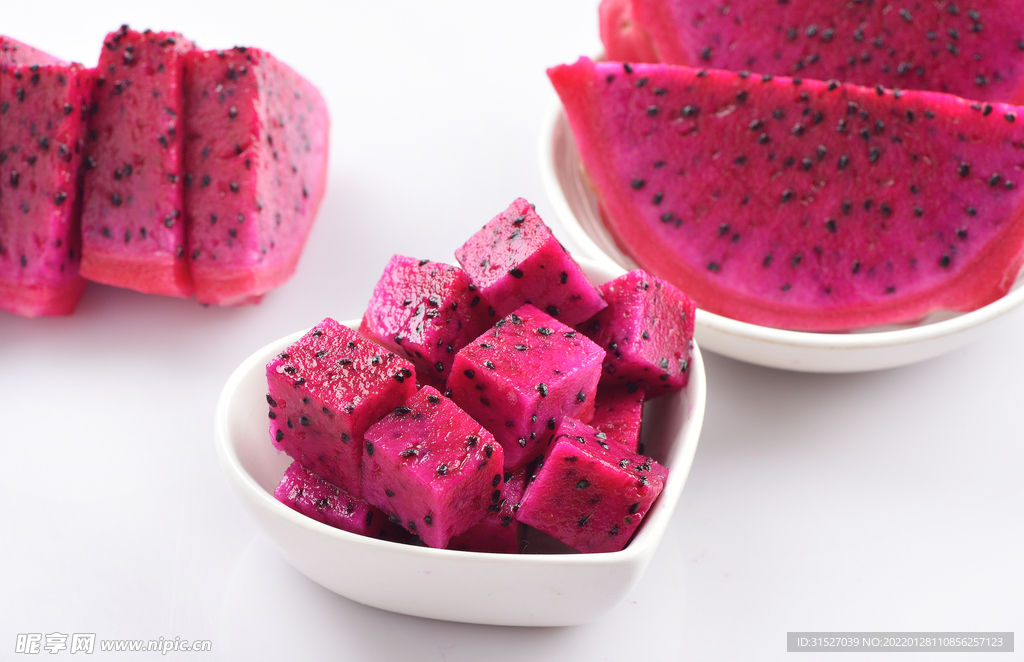 红心火龙果块素材