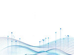 科技圈元素矢量蓝色波浪线条