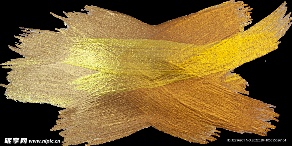 黄金水墨笔触