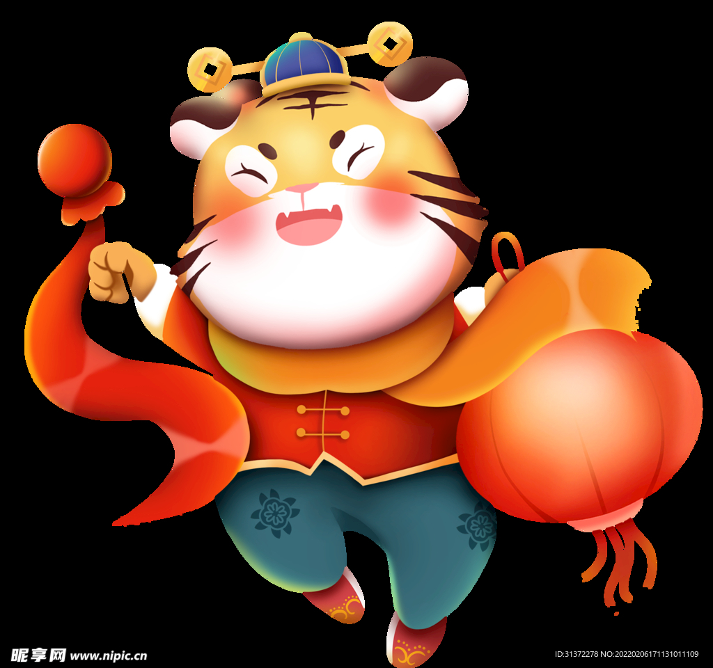  虎年国潮插画图片