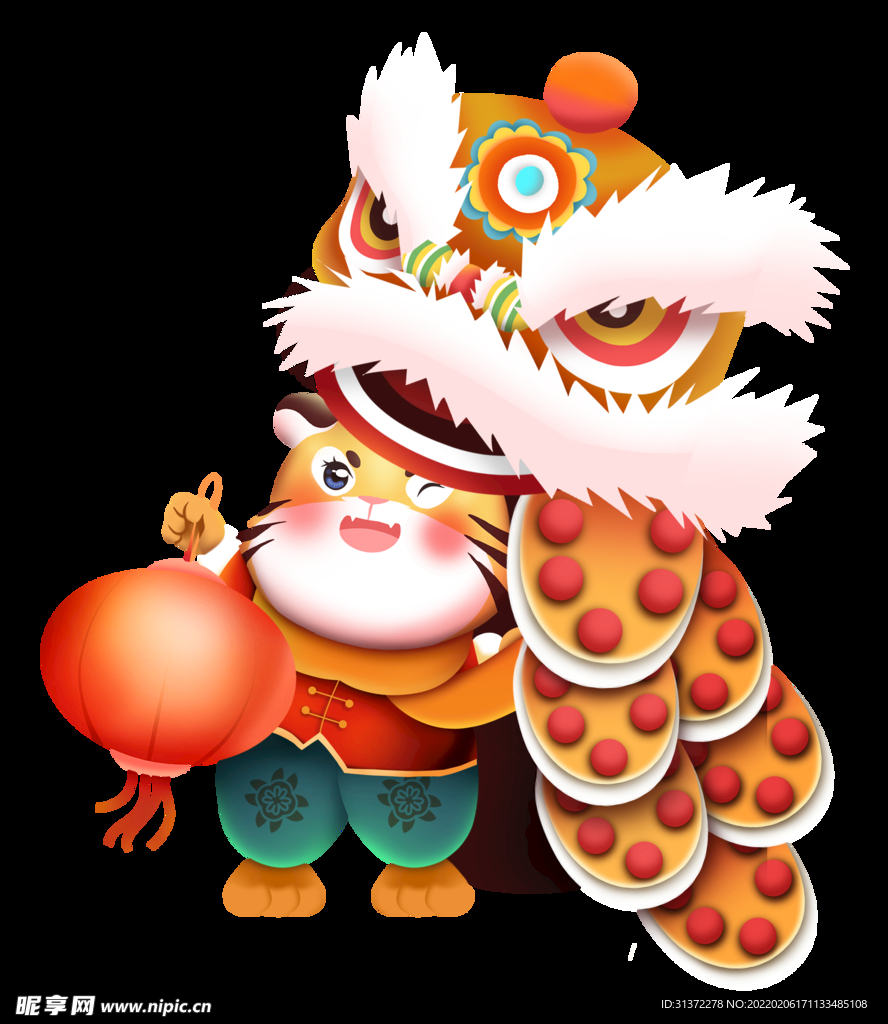  虎年国潮插画图片