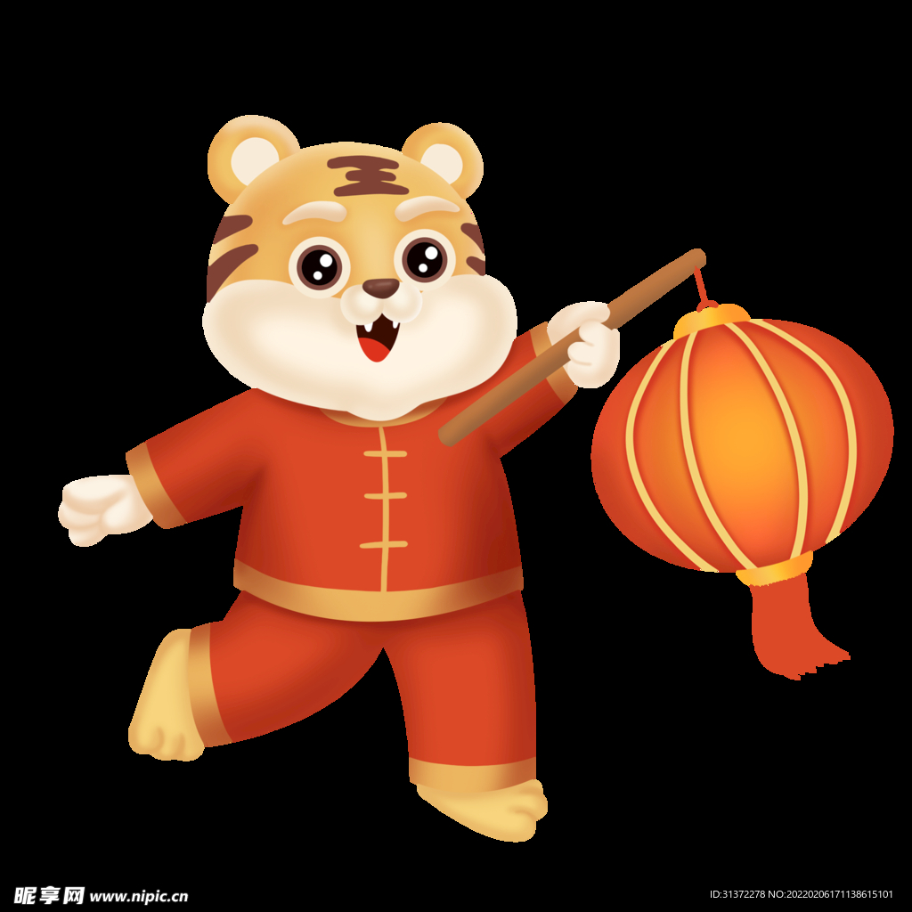  虎年国潮插画图片