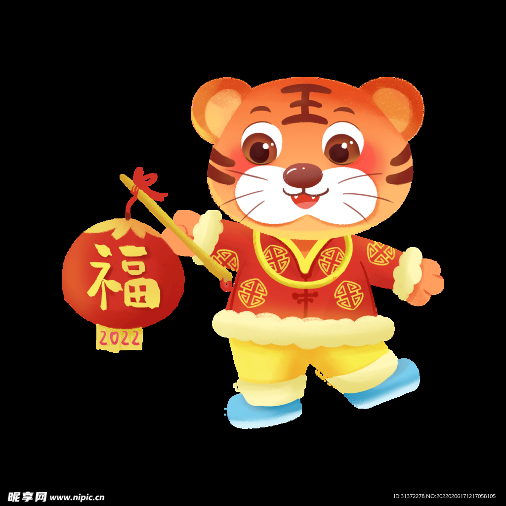  虎年国潮插画图片