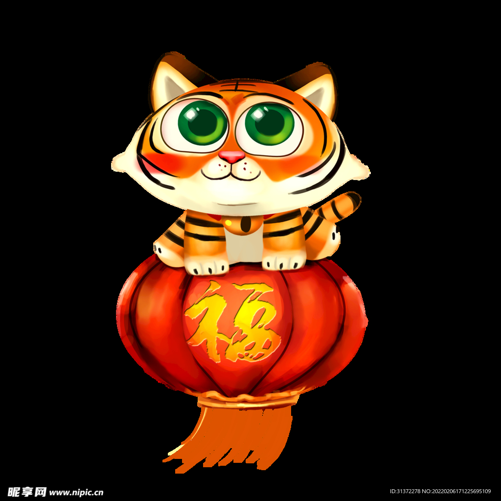  虎年国潮插画图片