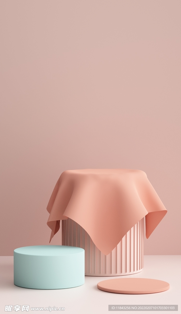  C4D小清新展台背景