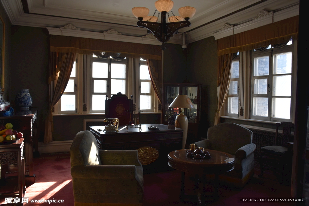 伪满皇宫博物院民国建筑复古书房