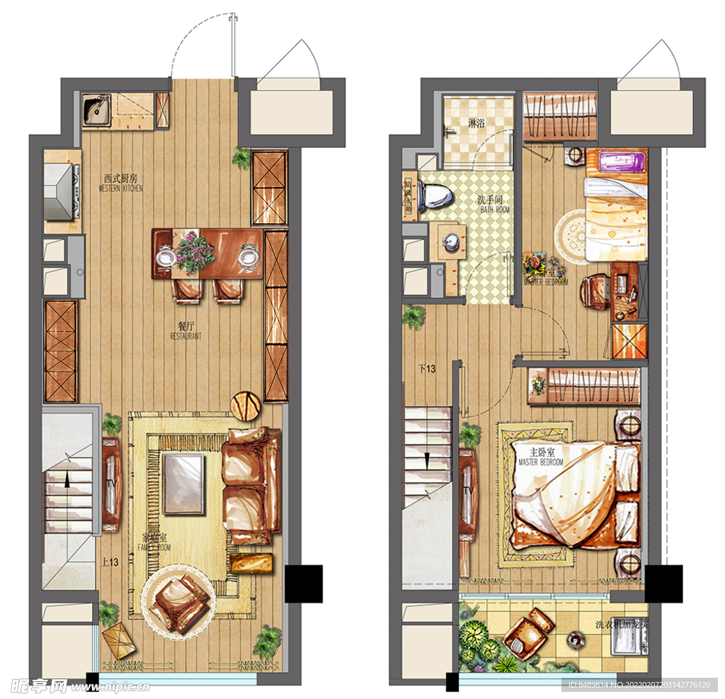 户型图 家配图 彩平图 洋房图