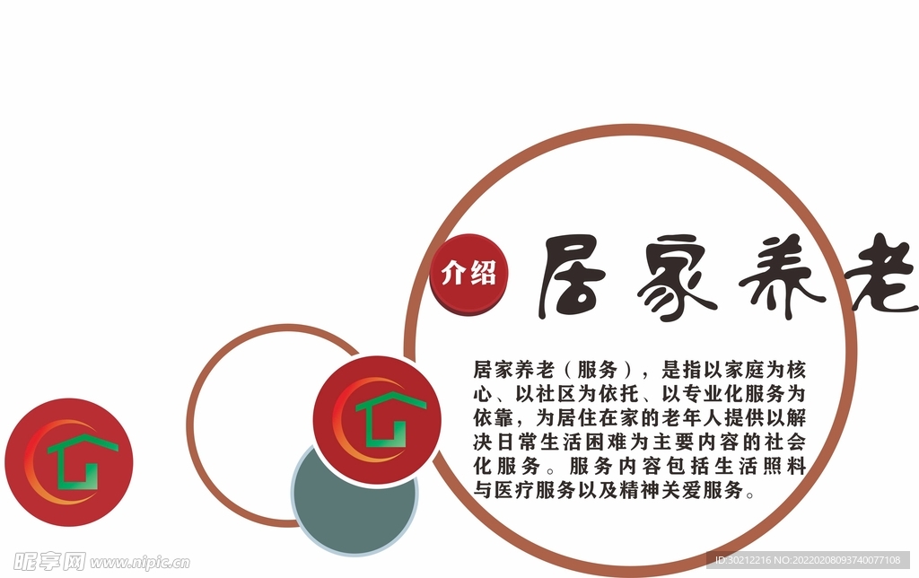 居家养老室 形象墙 便民服务