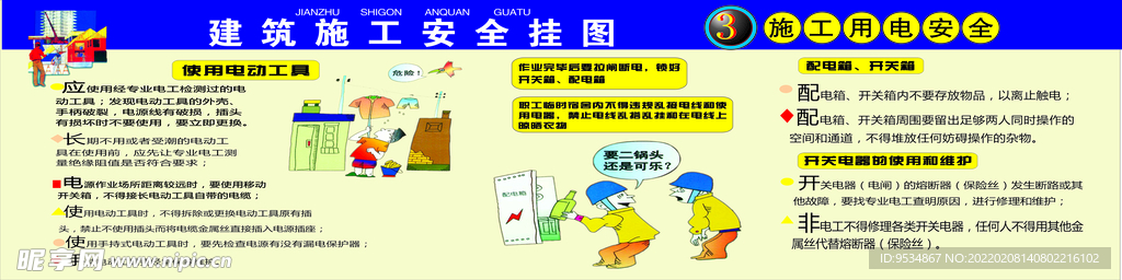 建筑施工安全挂图