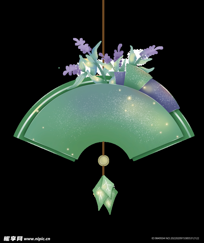 扇形边框PNG 中国风元素 