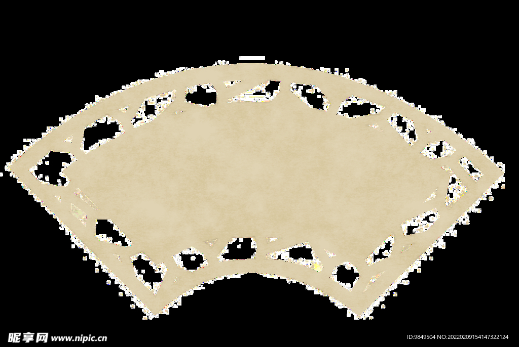 扇形边框PNG 中国风元素 